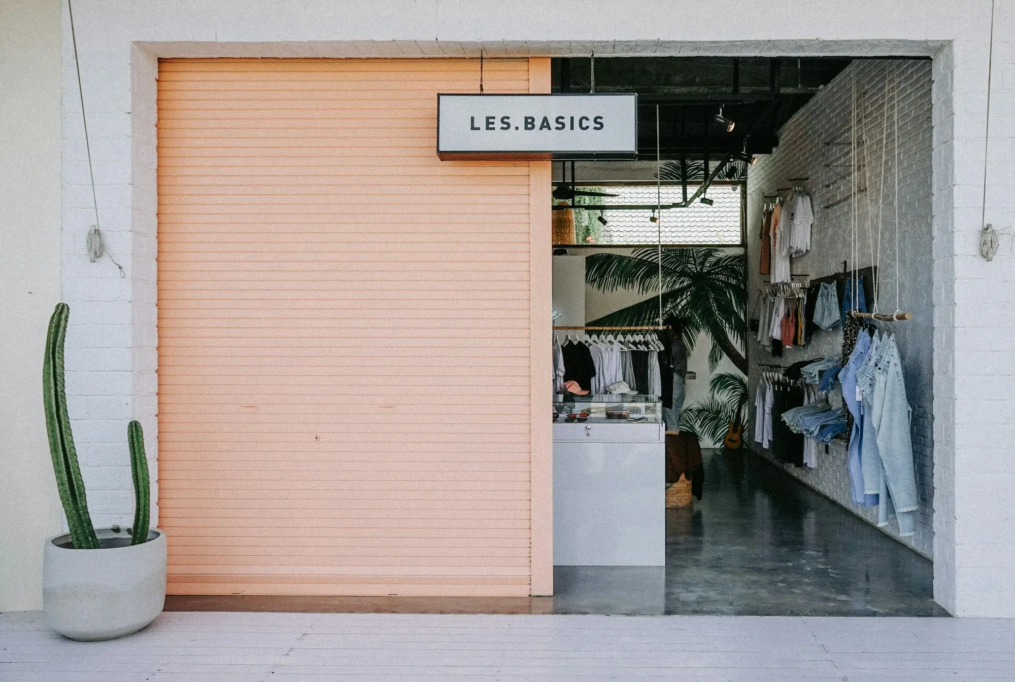 New store with racks of clothing